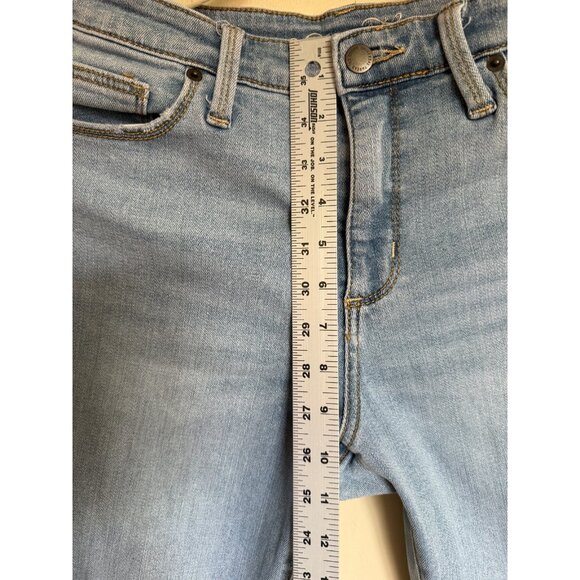 Universal Thread Jeans Women 8/29 Mid Rise Rip Straight Blue Denim Boho Stretch - Picture 7 of 11